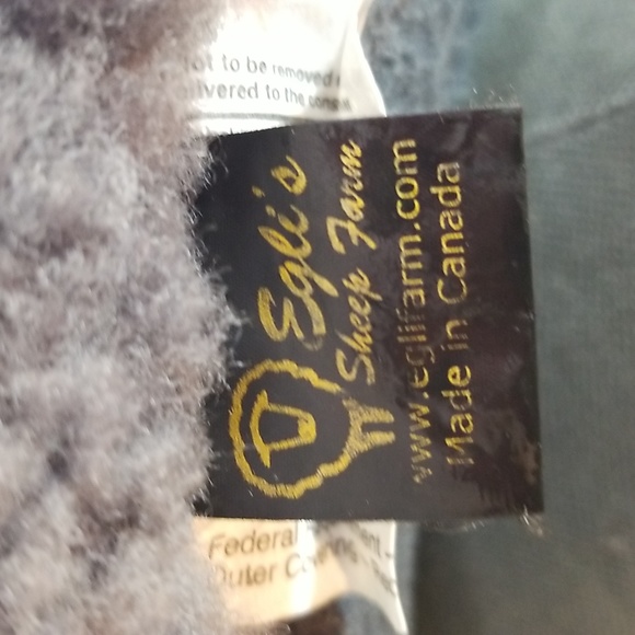 Genuine sheepskin neck rest Eglis Sheep farm made in Canada grey - Picture 5 of 7